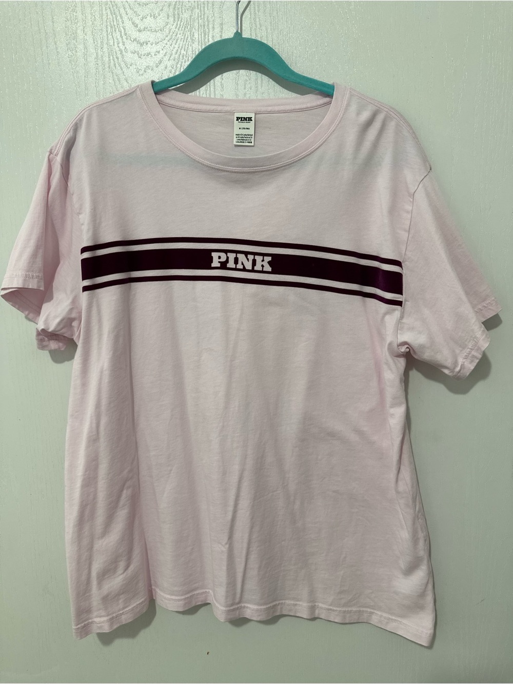 PINK Victoria's Secret Oversized Light Pink Crewneck Tee